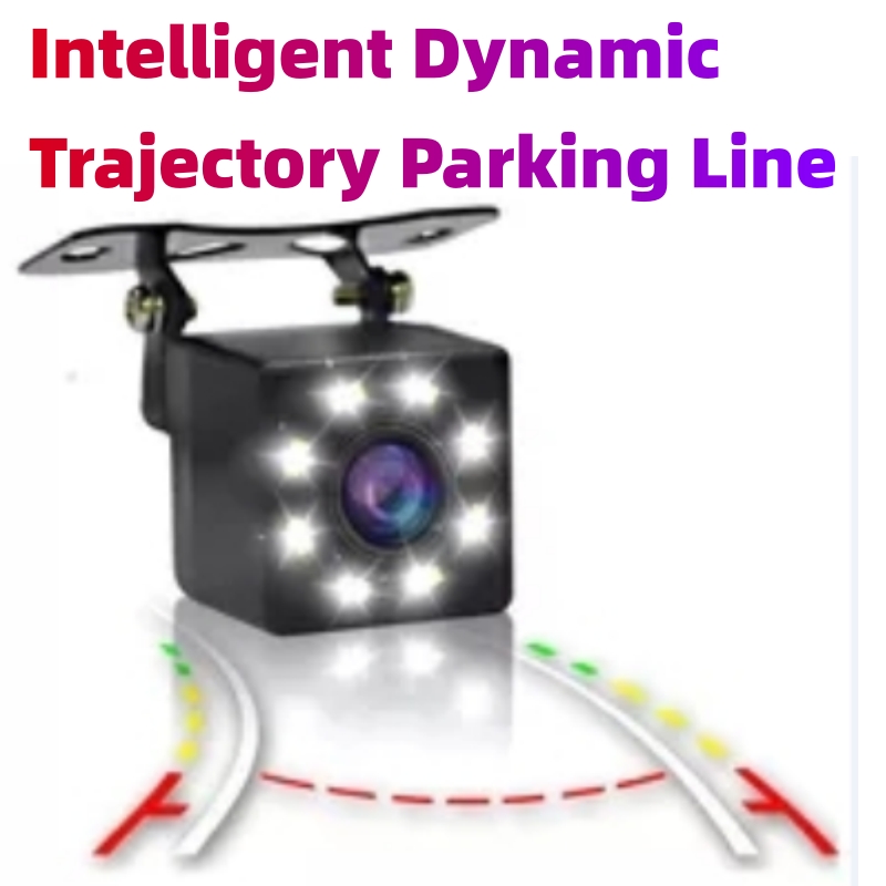 Intelligent Dynamic Trajectory Parking Line 8 LED Light Night Vision Auto Assistance Care Reverse Camera