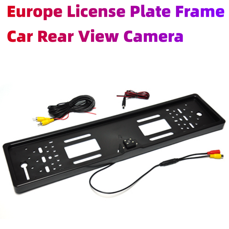 Europe License Plate Frame Car Rear View Camera Waterproof Night Vision Reverse Backup Camera Led Light Parking System 16LED