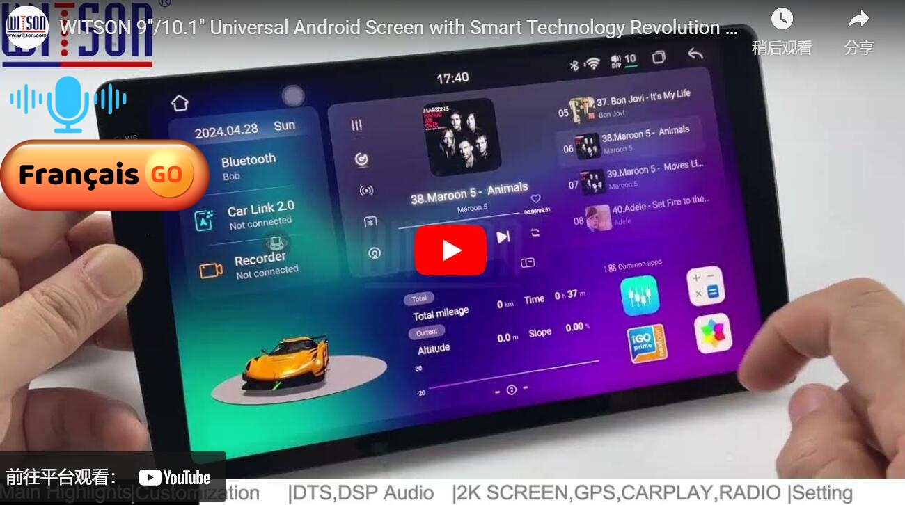 WITSON Écran Android universel 9