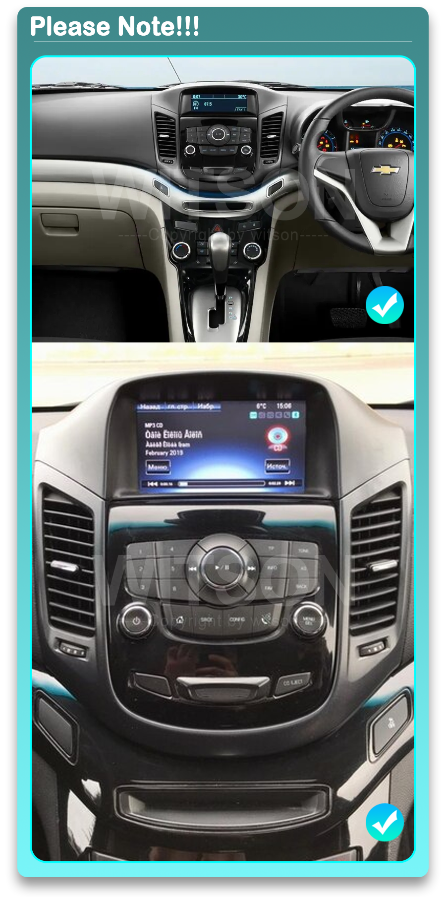 9"/10.1" Screen For Chevrolet Orlando 2011-2015 Car Multimedia Stereo GPS CarPlay Player