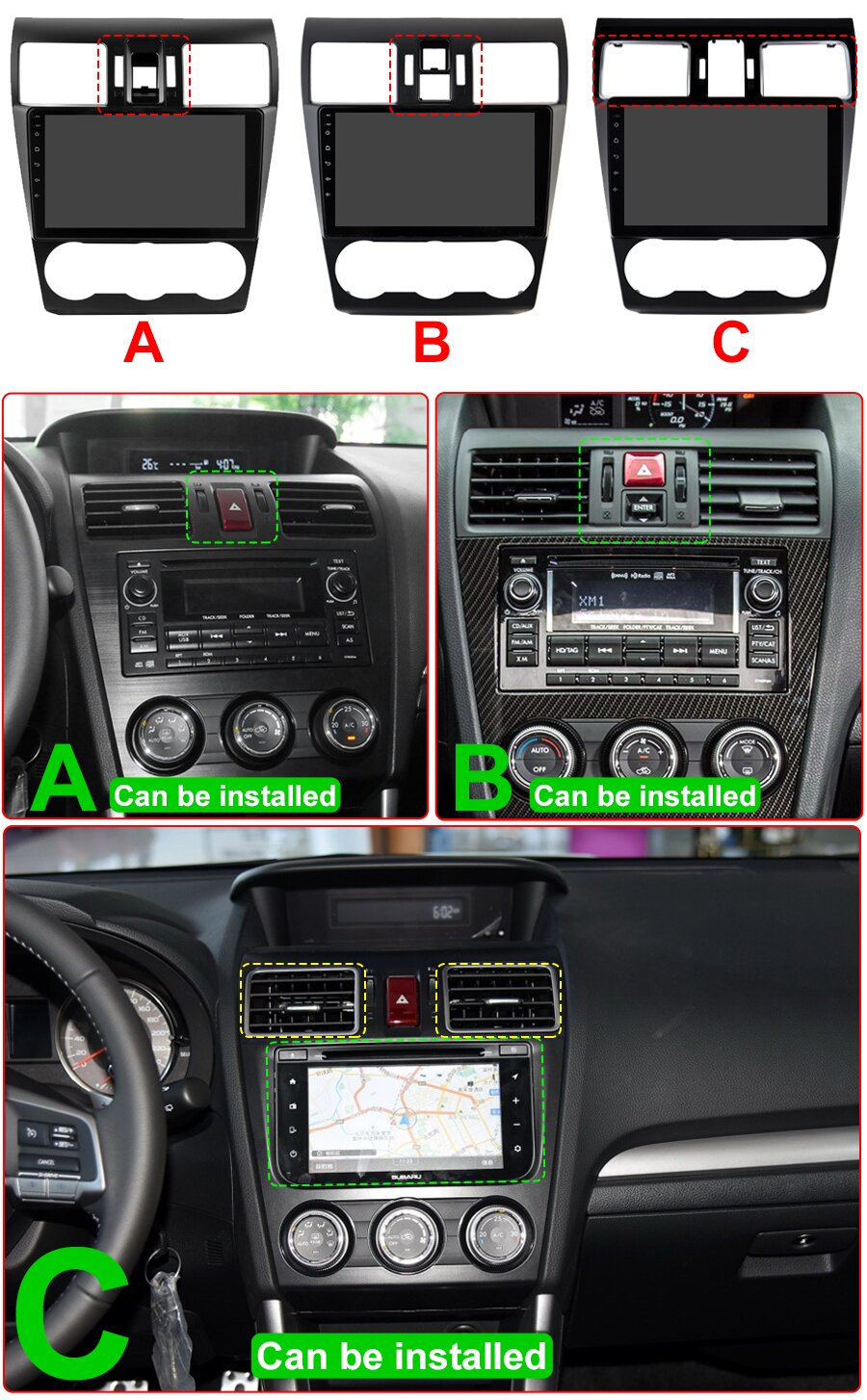 10.88" Screen with Mobile Holder For Subaru Forester XV WRX 2012- 2018 Multimedia Stereo GPS CarPlay Player Multimedia S