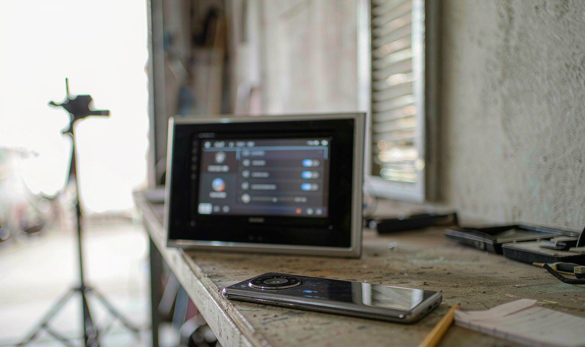 Two version numbers on a car head unit information screen photographed with a phone, next to notes written on paper for a firmware support request